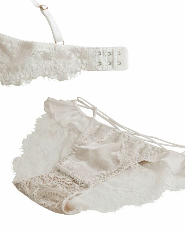 Chiffon＆Eyelash Lace Lingerie -フルバックセット- | LEMURA